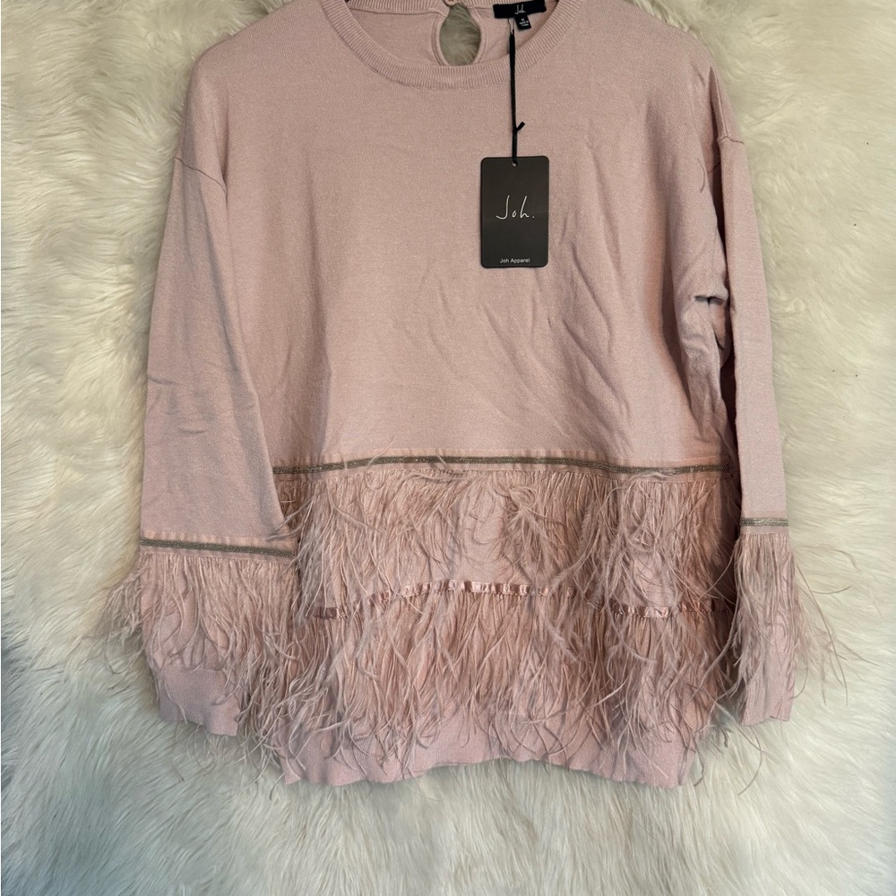 Joh. Sally Knitted Sweater with Feathers
